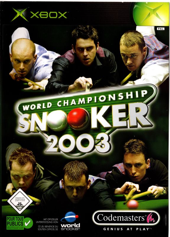 World Championship Snooker 2003 box art for Xbox